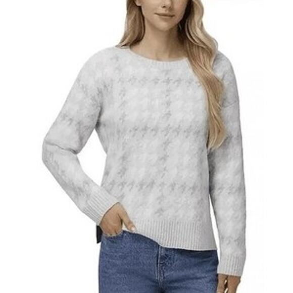 525 Houndstooth Sweater in Gray - Picture 1 of 8